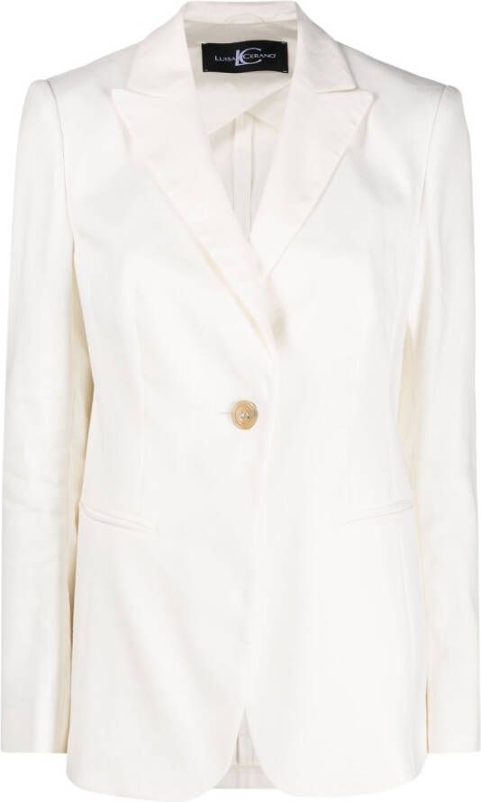 Luisa Cerano Blazer met enkele knoop Wit