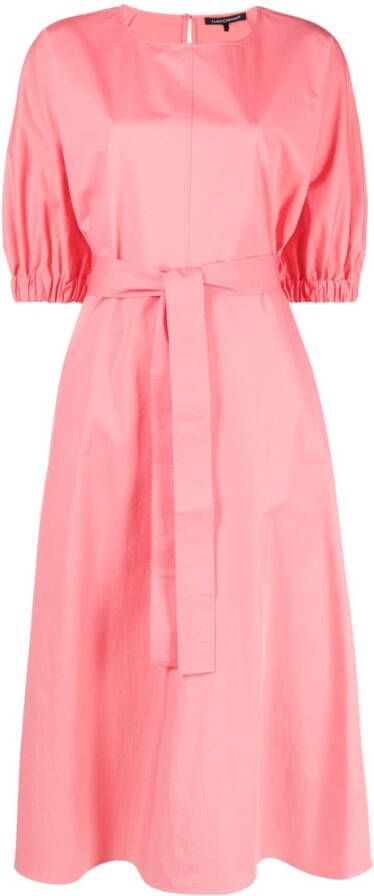 Luisa Cerano Jurk met gestrikte taille Roze