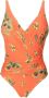 Lygia & Nanny Badpak met bloemenprint Oranje - Thumbnail 1