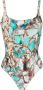 Lygia & Nanny Badpak met edelsteenprint Blauw - Thumbnail 1
