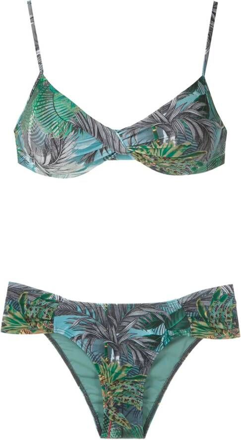 Lygia & Nanny Bikini met print Groen