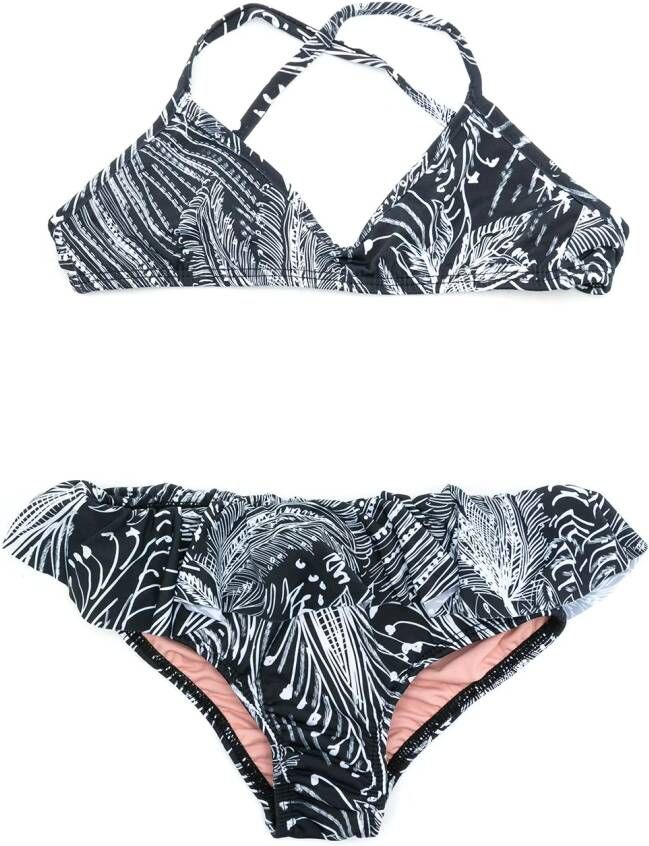 Lygia & Nanny Bikini met ruches Zwart