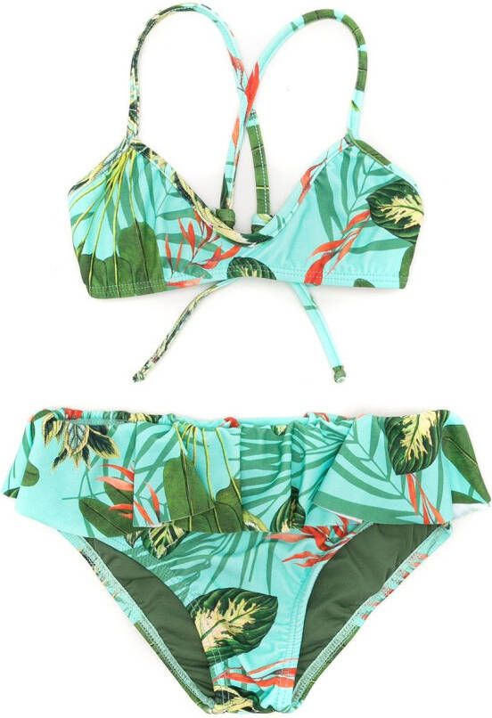 Lygia & Nanny Bikini met tropische print Groen