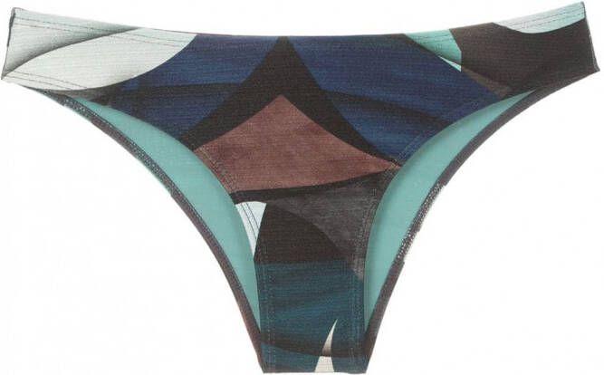 Lygia & Nanny Bikinislip met print Blauw