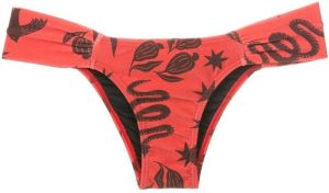 Lygia & Nanny Bikinislip met print Bruin