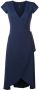 Lygia & Nanny Midi-jurk met striksluiting Blauw - Thumbnail 1