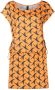 Lygia & Nanny Mini-jurk met gestrikte taille Oranje - Thumbnail 1