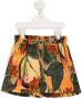 Lygia & Nanny Shorts met bladprint Oranje - Thumbnail 1