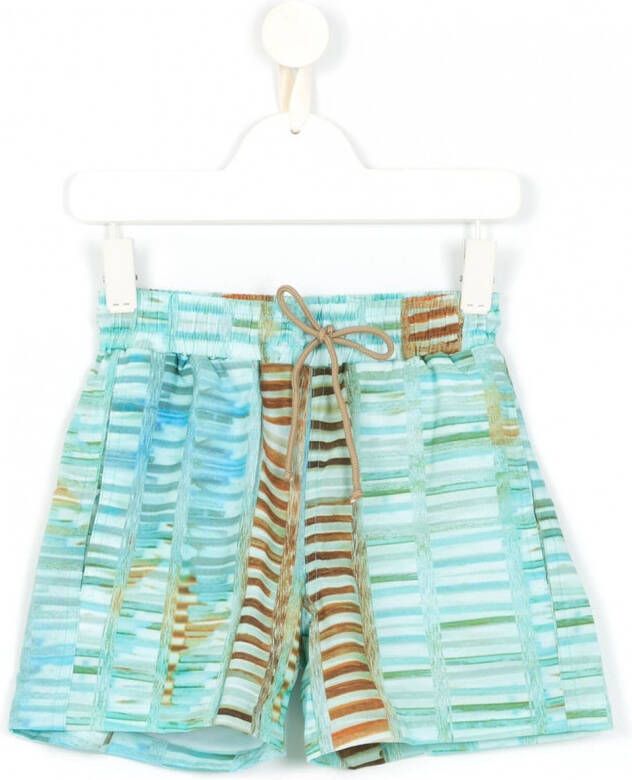 Lygia & Nanny Zwembroek met abstracte print Blauw