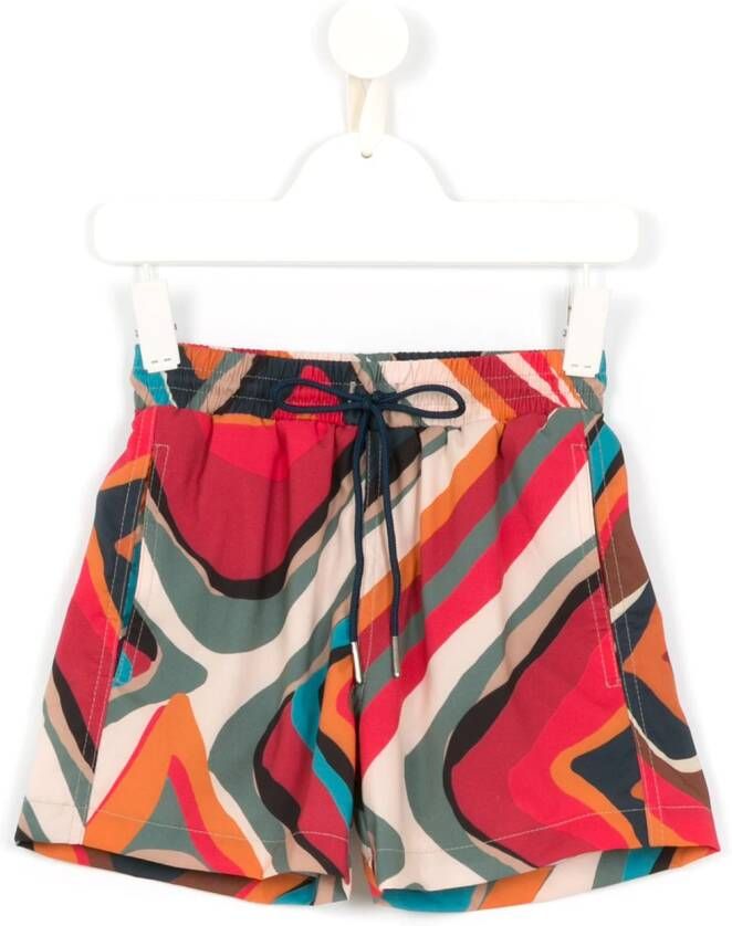 Lygia & Nanny Zwembroek met abstracte print Veelkleurig