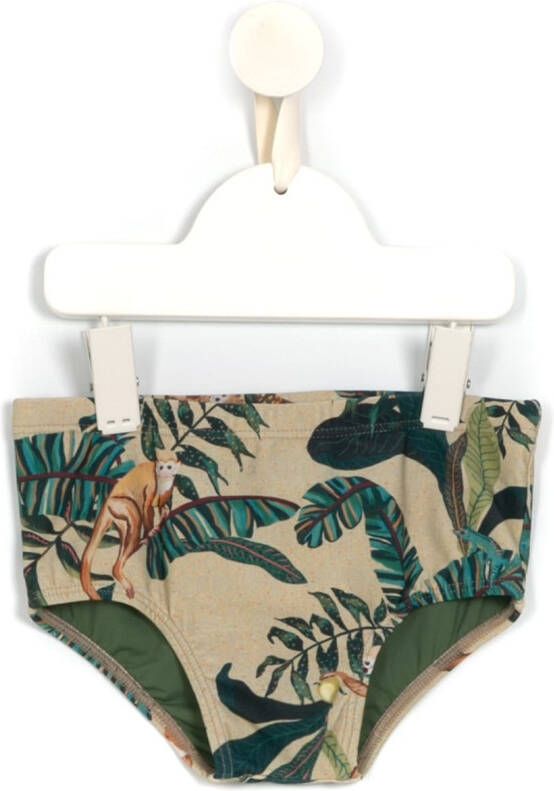 Lygia & Nanny Zwembroek met jungleprint Groen