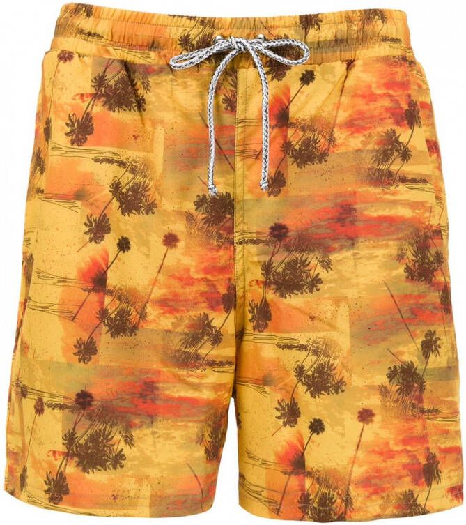 Lygia & Nanny zwembroek met print Geel