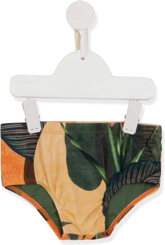 Lygia & Nanny Zwembroek met tropische print Geel