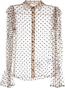 Macgraw Blouse met stippen Beige