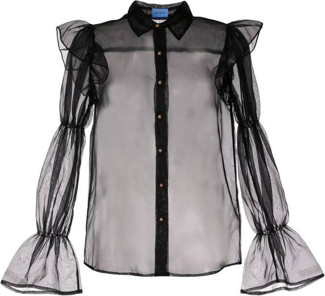 Macgraw Doorzichtige blouse Zwart