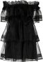 Macgraw Gelaagde midi-jurk Zwart - Thumbnail 1