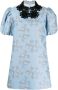 Macgraw Mini-jurk met jacquard patroon Blauw - Thumbnail 1