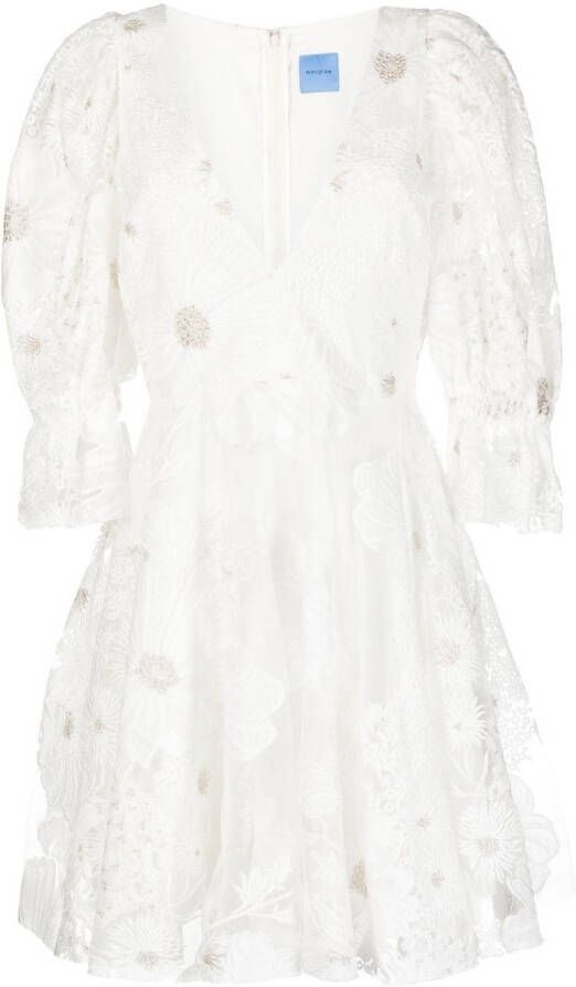 Macgraw Mini-jurk met V-hals Wit
