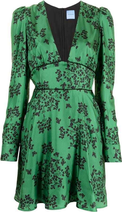 Macgraw Zijden mini-jurk Groen