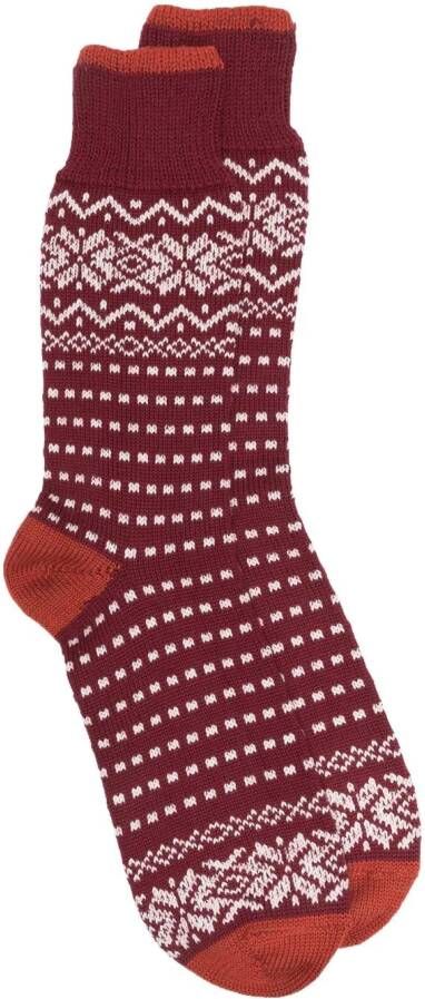 Mackintosh Gebreide sokken Rood