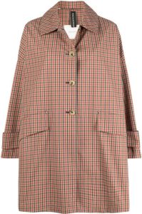 Mackintosh Geruite jas Beige