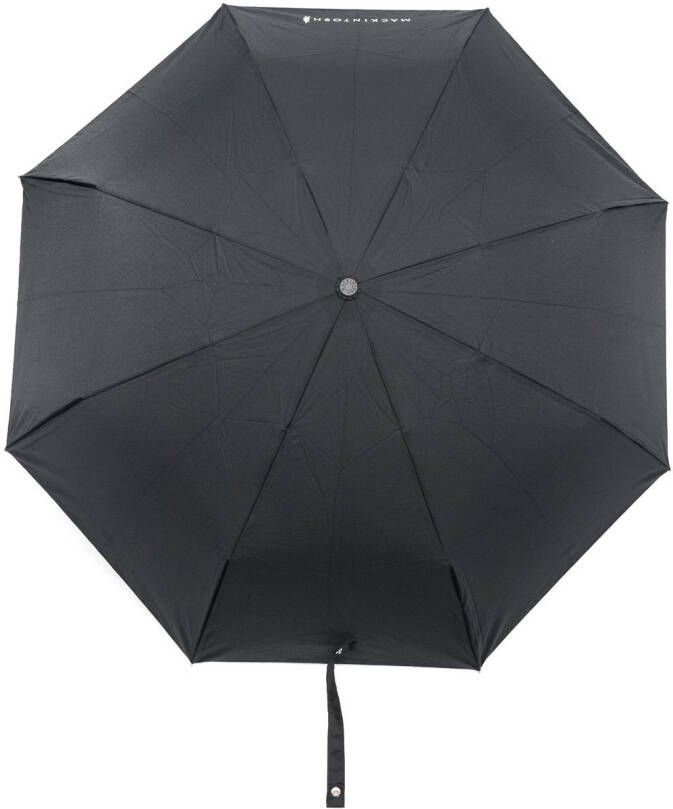 Mackintosh Paraplu met logoprint Zwart