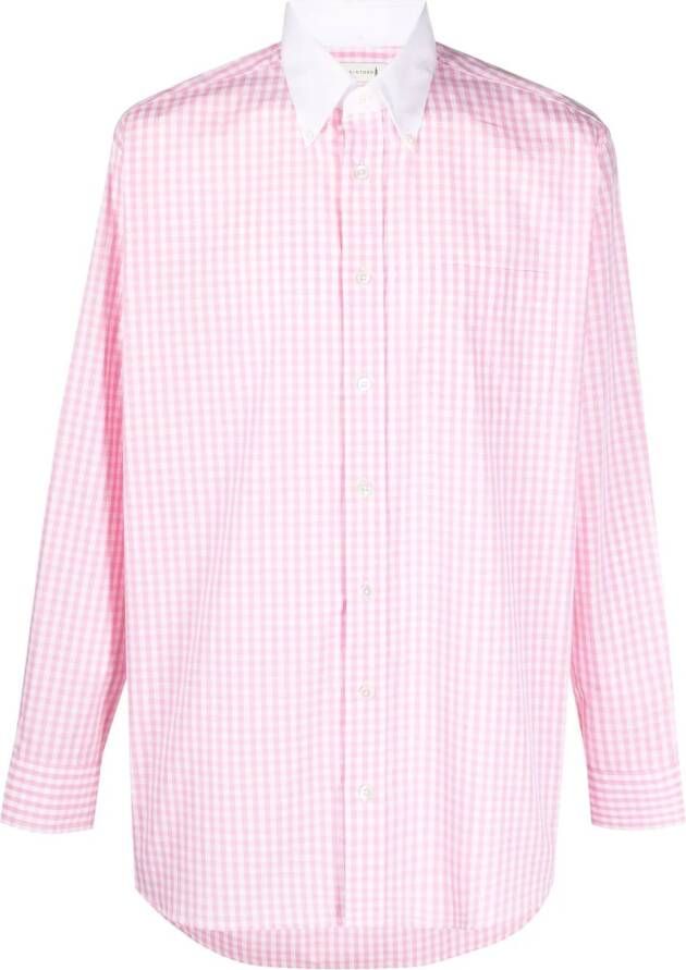 Mackintosh Overhemd met gingham ruit Roze