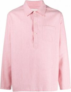 Mackintosh Overhemd van katoen wolmix Roze