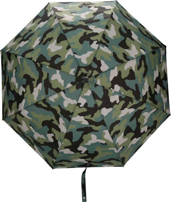 Mackintosh Paraplu met camouflageprint Groen