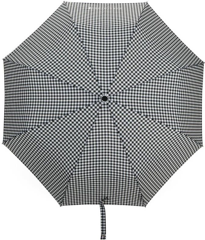 Mackintosh Paraplu met gingham ruit Zwart