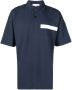Mackintosh Poloshirt met kettingdetail Blauw - Thumbnail 1