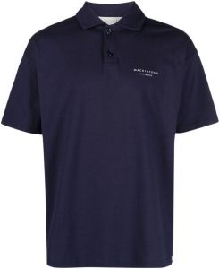 Mackintosh Poloshirt met logoprint Blauw