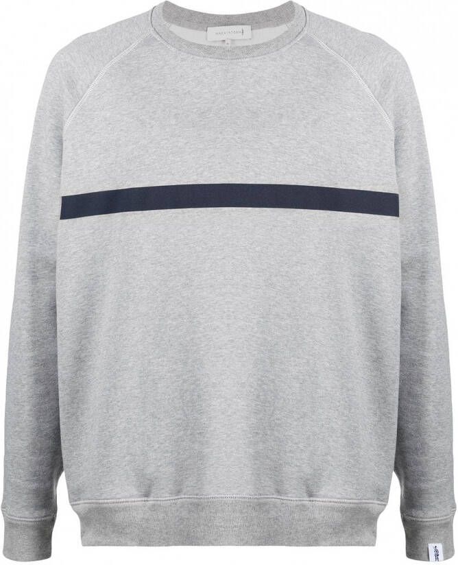 Mackintosh Sweater met horizontale streep Grijs