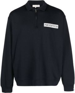 Mackintosh Sweater met logoprint Blauw