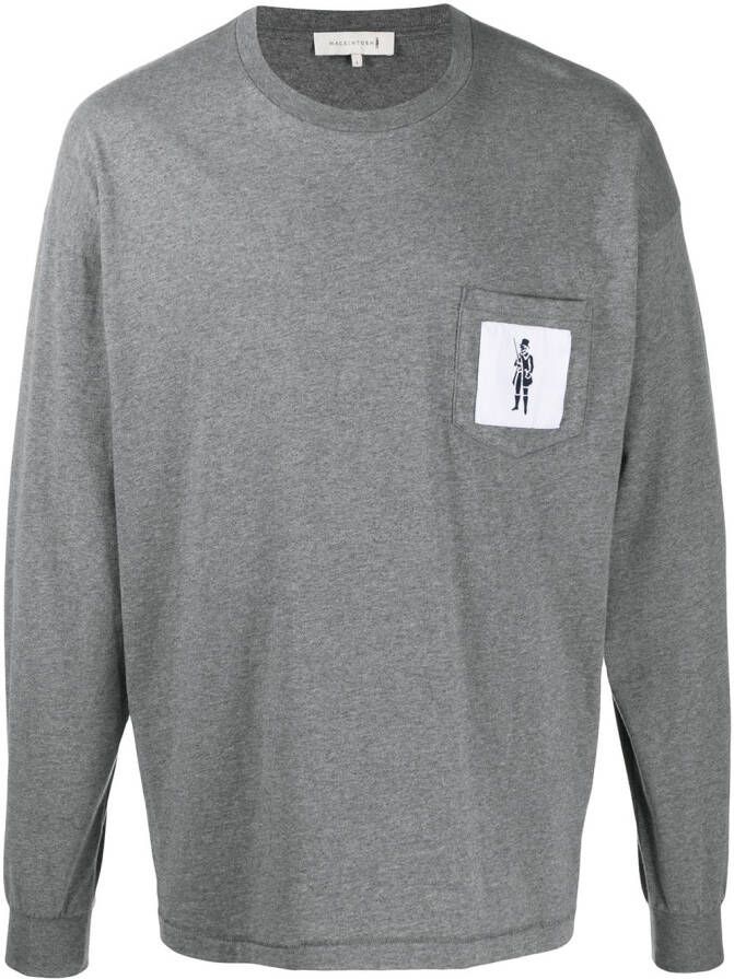 Mackintosh Sweater met logoprint Grijs