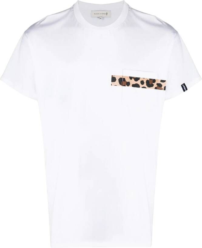 Mackintosh T-shirt met horizontale streep Wit