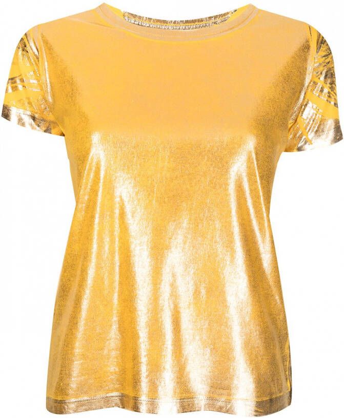 Madison.Maison Metallic T-shirt Geel
