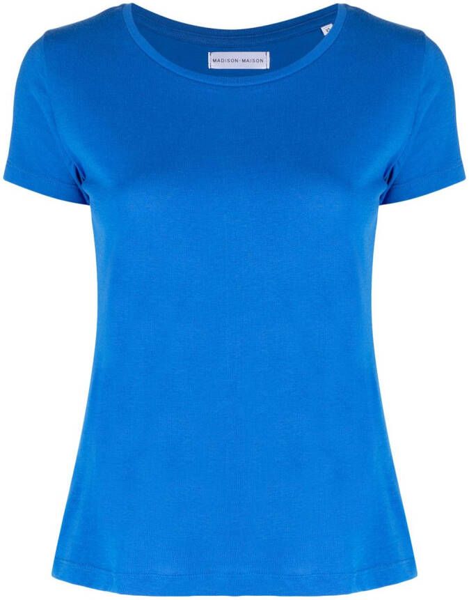 Madison.Maison T-shirt met kapmouwen Blauw