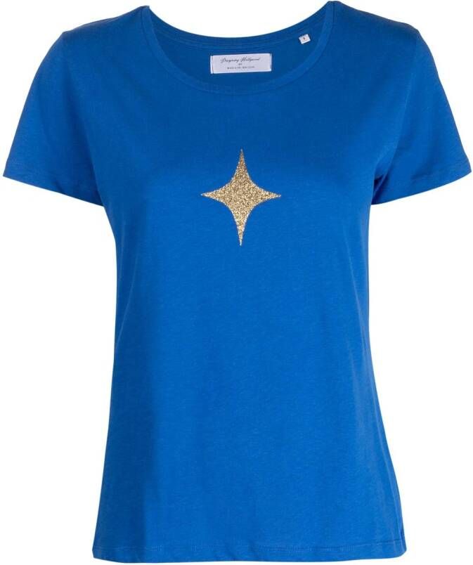 Madison.Maison T-shirt met logoprint Blauw