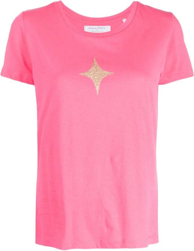 Madison.Maison T-shirt met logoprint Roze