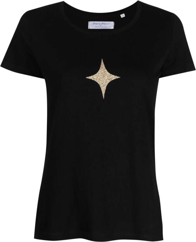 Madison.Maison T-shirt met sterrenprint Zwart