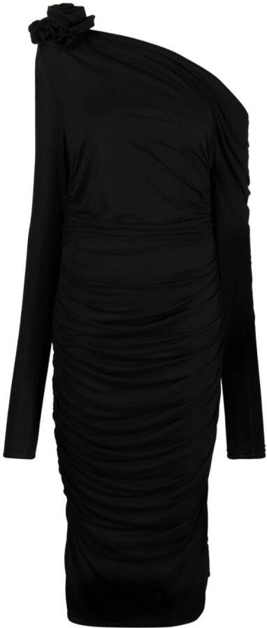 Magda Butrym Asymmetrische jurk Zwart
