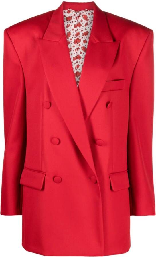 Magda Butrym Blazer met dubbele rij knopen Rood