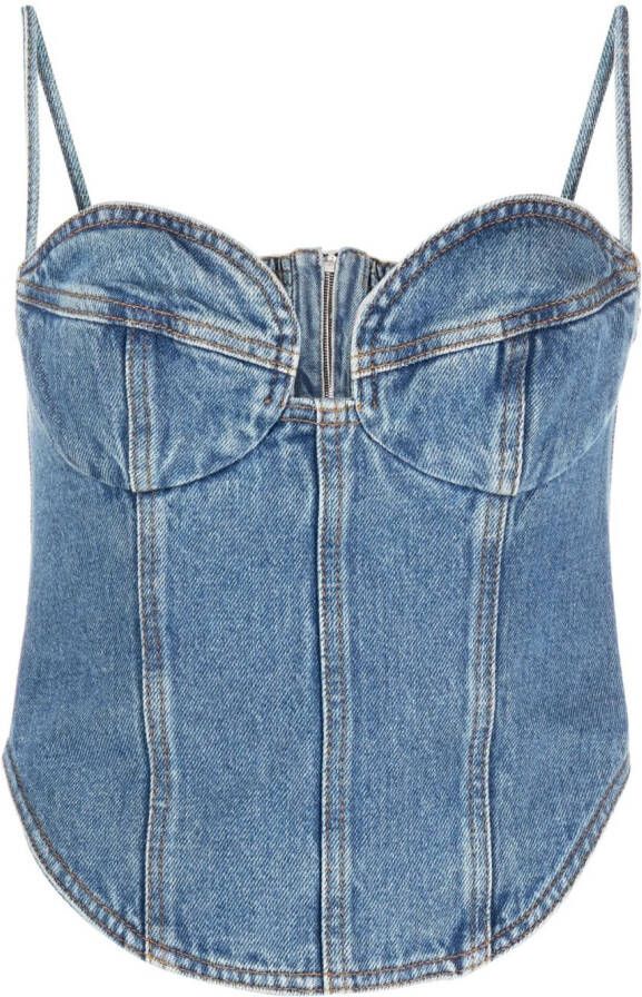Magda Butrym Denim korset Blauw