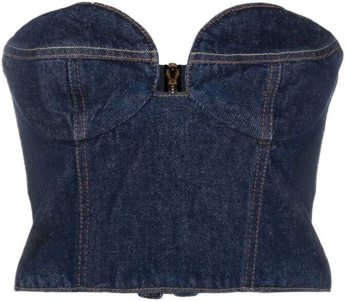 Magda Butrym Denim korset Blauw