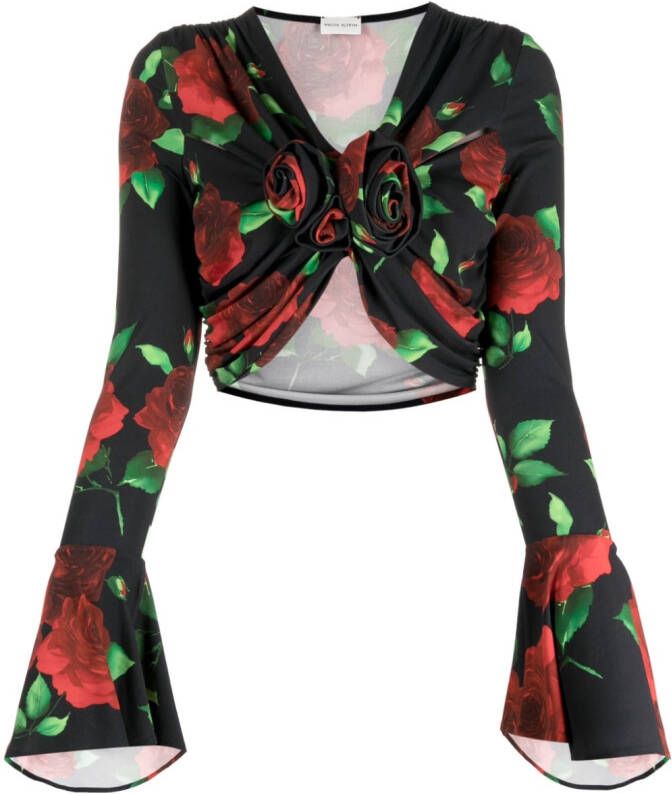 Magda Butrym Blouse met bloemenprint Zwart