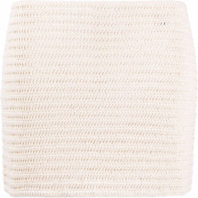 Magda Butrym Gebreide mini-rok Beige