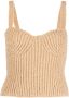 Magda Butrym Geribbelde tanktop Beige - Thumbnail 1