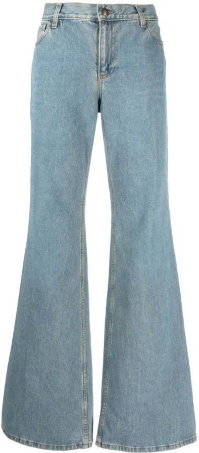 Magda Butrym Jeans met wijde pijpen Blauw