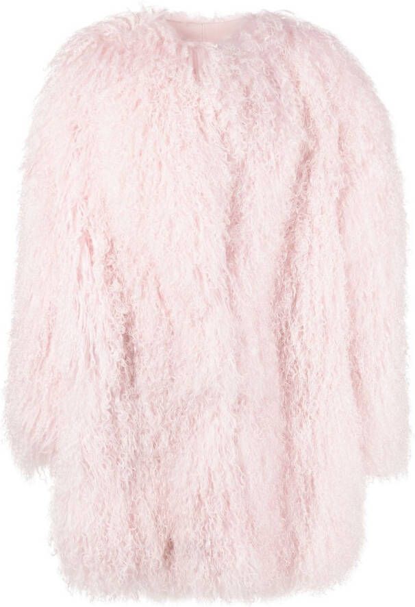 Magda Butrym Lammy coat Roze